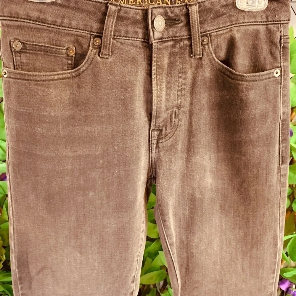 American Eagle Outfitters 360 Extreme Flex Slim Straight Denim Black Jeans 28x30